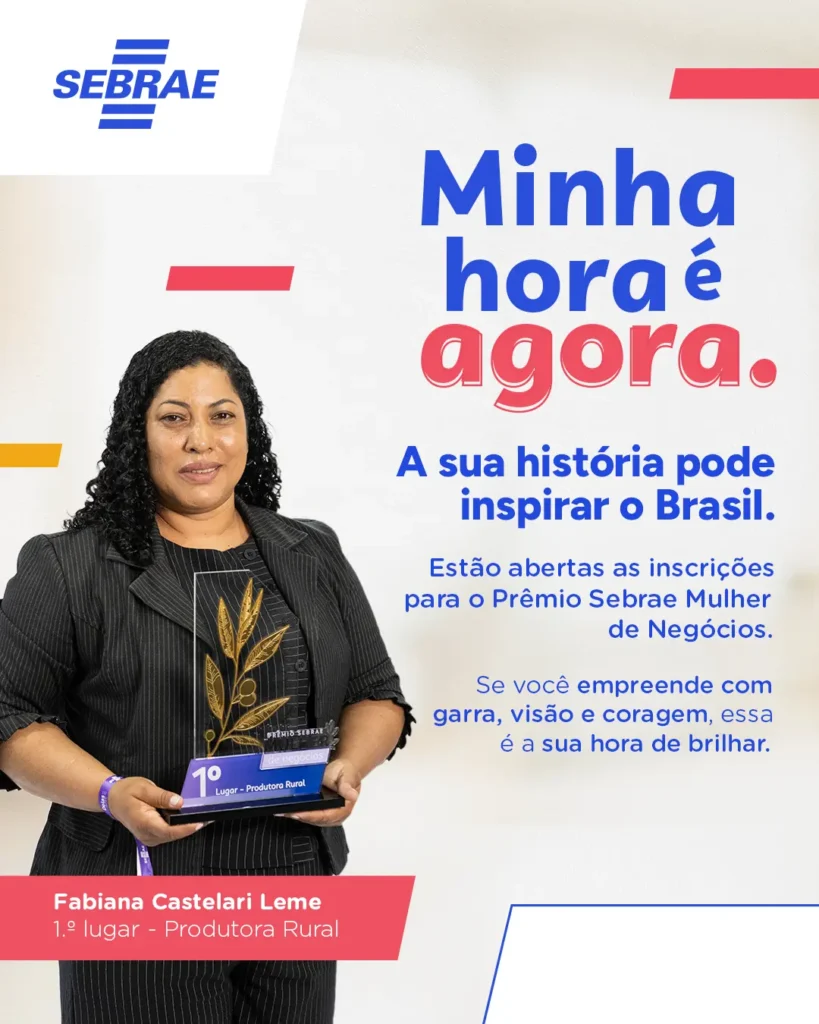 Fabiana Castelari Leme, primeiro lugar nacional da categoria Produtora Rural, em 2024. Crédito: divulgação.