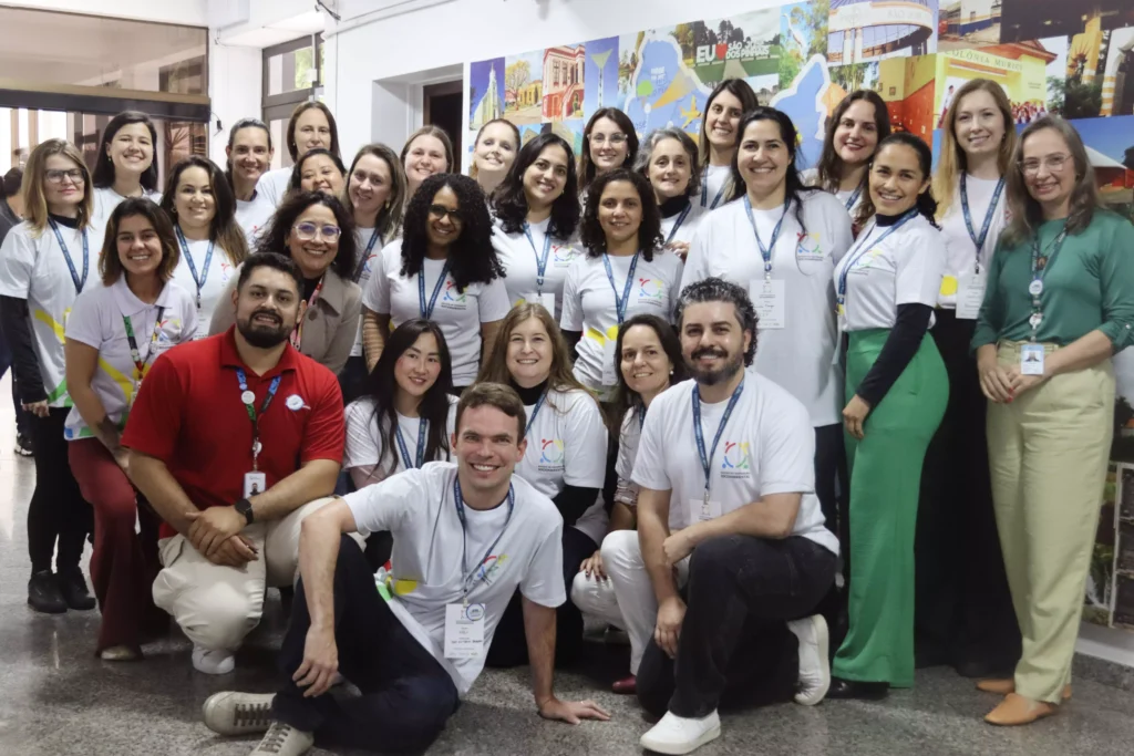 Foto 1: Nutricionistas das regiões de Curitiba e Região Metropolitana e Sul/Serra da Esperança reunidos para a formação. Foto: Marcos Ribeiro Nami/Vídeo UP-Itaipu Parquetec